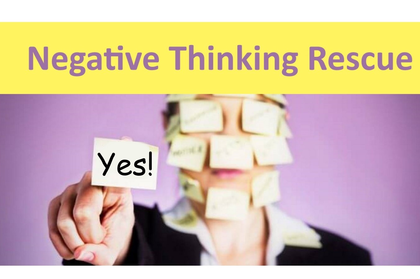 a person holding a post it note