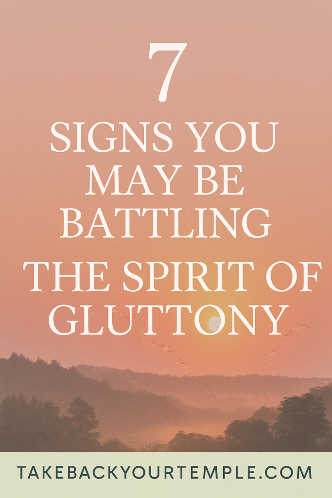 signs of the spirit of gluttony